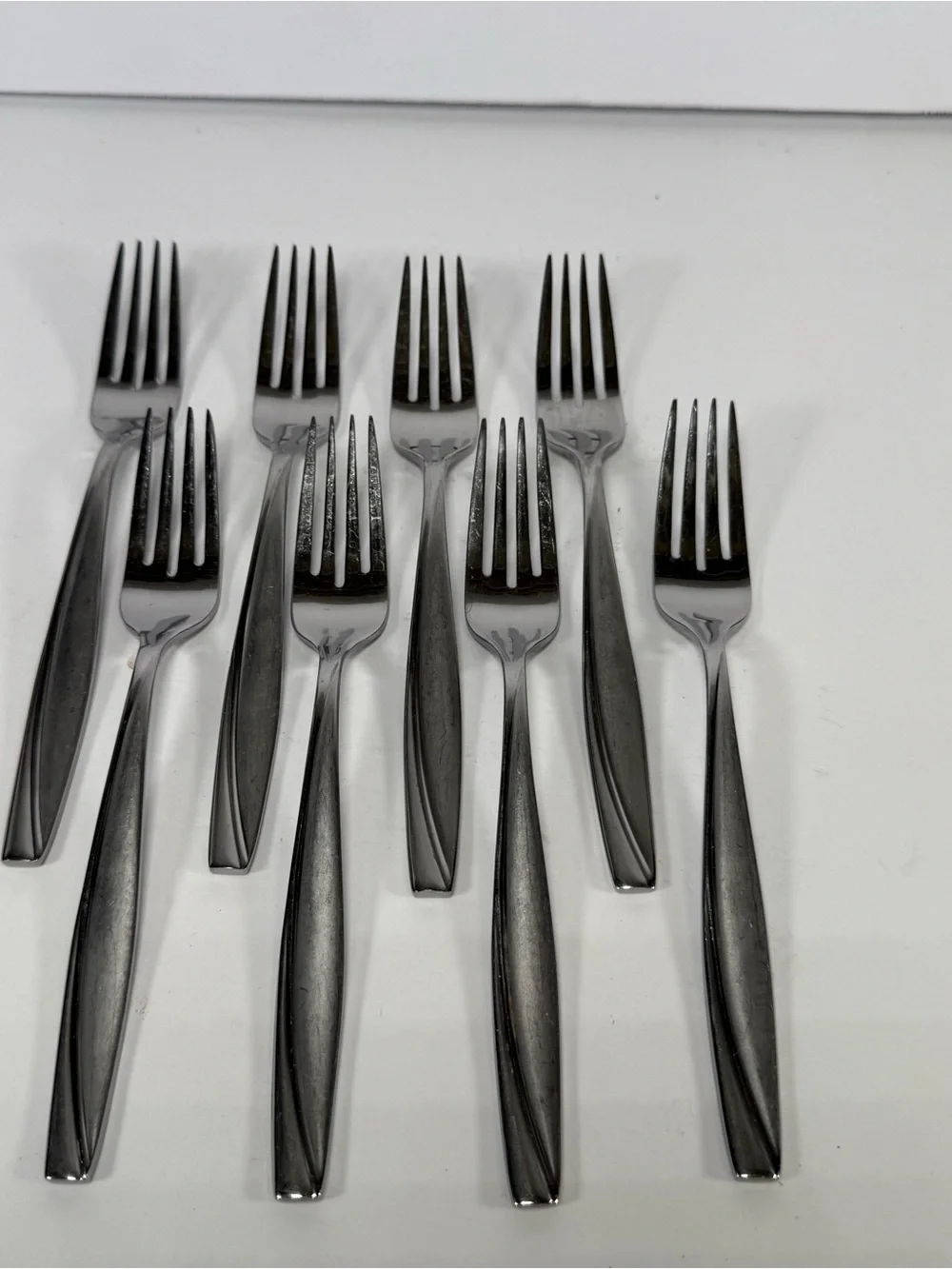 Oneida Camlynn Cleo Stainless Flatware 42 Pcs Lot Frosted/Mirror Finish Serving